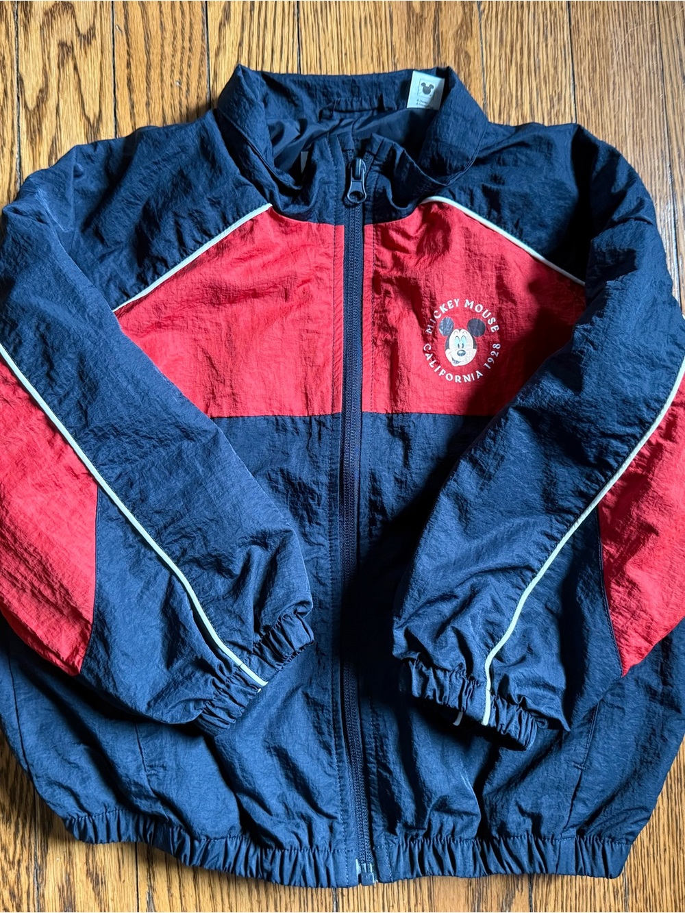 Disney Mickey Mouse Kids Navy & Red Windbreaker Jacket H&M